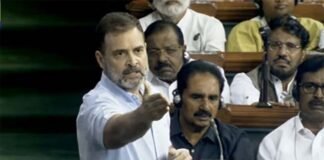 Rahul Gandhi in parliament
