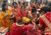 जैन मंदिर: मंत्रोच्चारण के साथ हुई गोद भराई